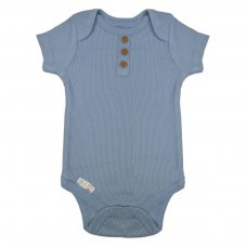 BS4500-DB: Dusty Blue Ribbed Bodysuit (0-3 Months)